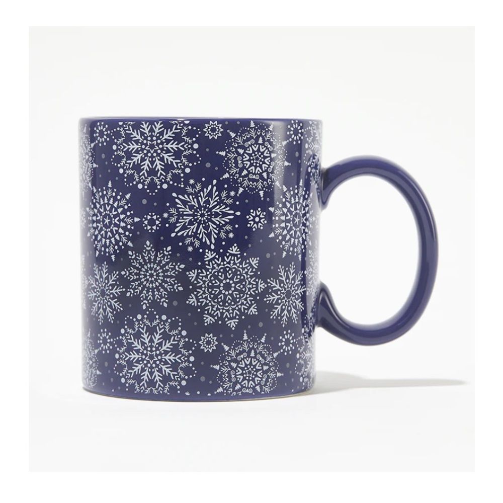 NIB Chic & Tonic snowflake ceramic mug